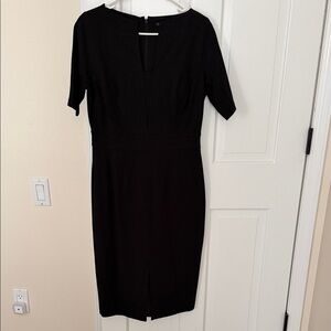 White House Black Market Classic Black Midi Dress